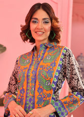 Working Women By Schick Digital Printed Lawn 2 Piece Unstitched Suit SDH25WW DP-01